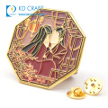 Insignia de recuerdo de esmalte duro de metal personalizado a granel de alta calidad mo dao zu shi the indomable cartoon wei wuxian pin de solapa para la venta